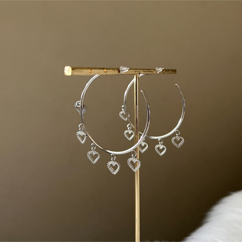 Corazon Heart ❤️ Hoop Earrings
