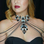 Crystal Chandelier Shoulder Chains - The Songbird Collection 