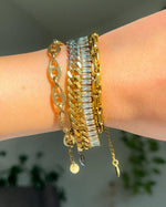 Kassia Block Chain Bracelet-Bracelets-The Songbird Collection