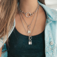 Locked 🔒 Chain Necklace - 2 Styles in Stainless Steel! LOW STOCK!! - The Songbird Collection 