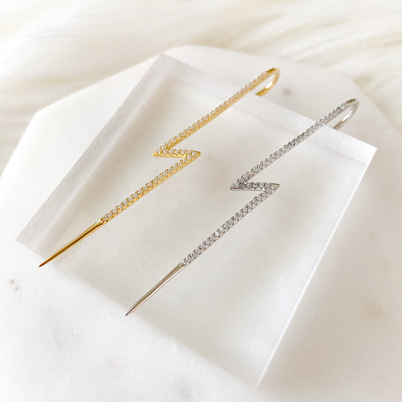 Lightning Ear Hook / Ear Cuff-Earrings-The Songbird Collection