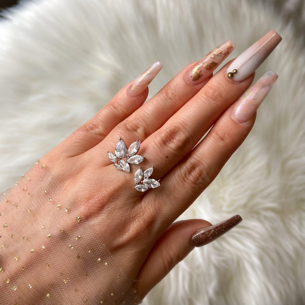 Radiance Open Petal Ring-Rings-The Songbird Collection