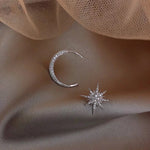 Twinkle Star & Moon Asymmetric Stud Earrings - Fan Fav! RESTOCKED!! - The Songbird Collection 