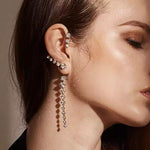Crystal Cadence Ear Hook / Ear Cuff-Earrings-The Songbird Collection
