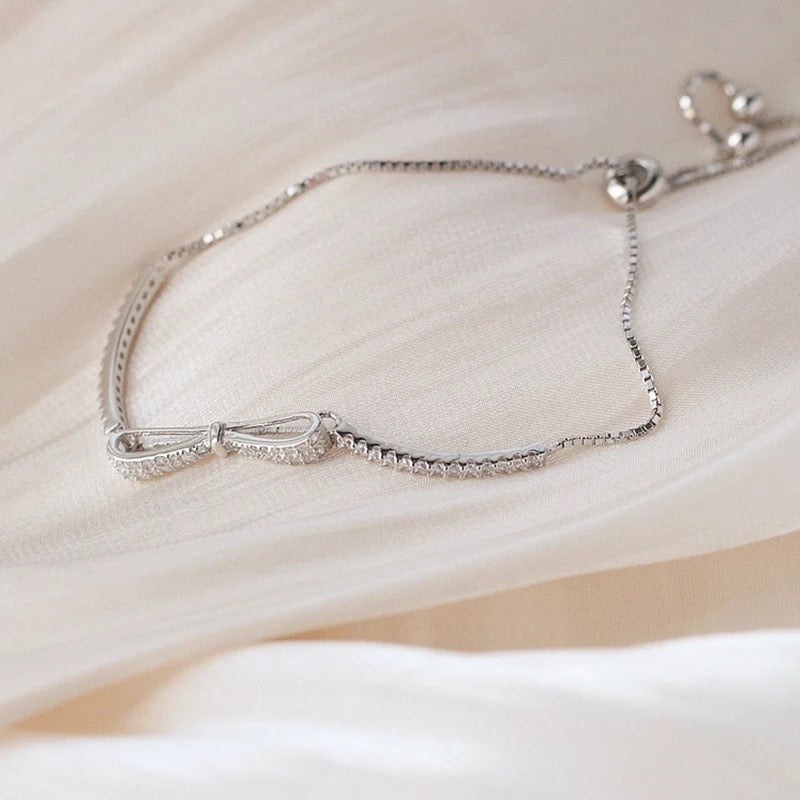 Bowtie Bracelet - 925 Sterling Silver-Bracelets-The Songbird Collection