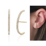 Layla Earlobe Hugger Earrings 925 Sterling Silver - The Songbird Collection 