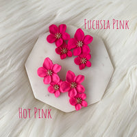 Hibiscus Flower Drop Earrings - LAST CHANCE!