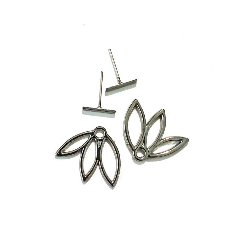 Flower Back Ear Jacket Earrings - The Songbird Collection 