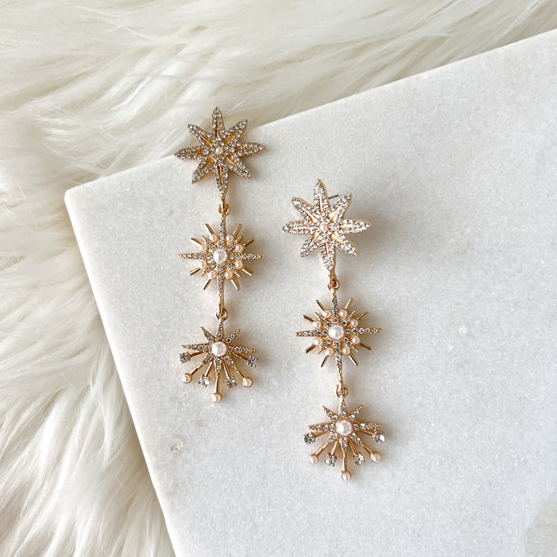 Starlight a Trois Earrings-Earrings-The Songbird Collection