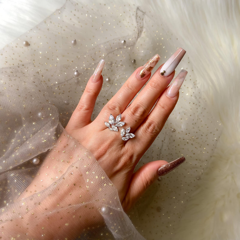 Radiance Open Petal Ring-Rings-The Songbird Collection
