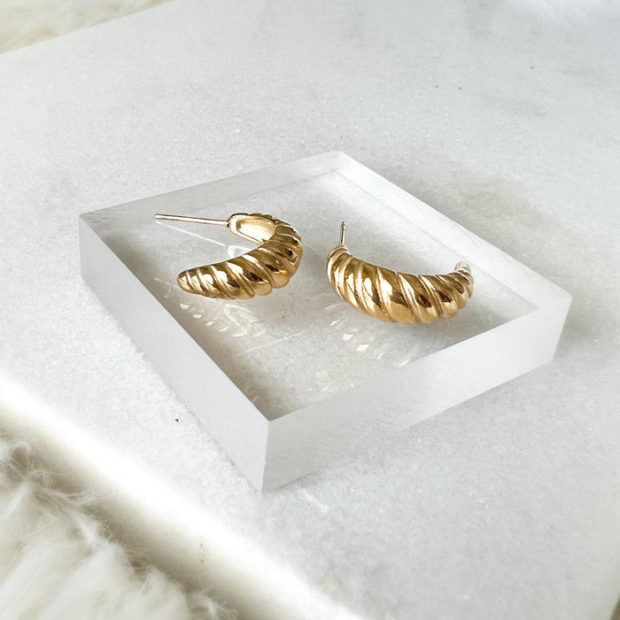 Emile Croissant Earrings-Earrings-The Songbird Collection