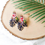 Caribbean Palm Leaf Earrings - 6 Colors! - The Songbird Collection 