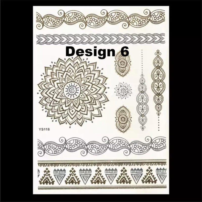 Metallic Temporary Tattoos - 6 Designs LOW STOCK! - The Songbird Collection 