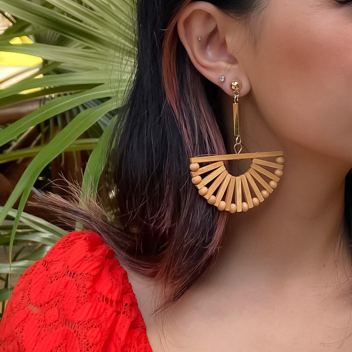 Costa Rica Wooden Statement Earrings - 7 LEFT - The Songbird Collection 