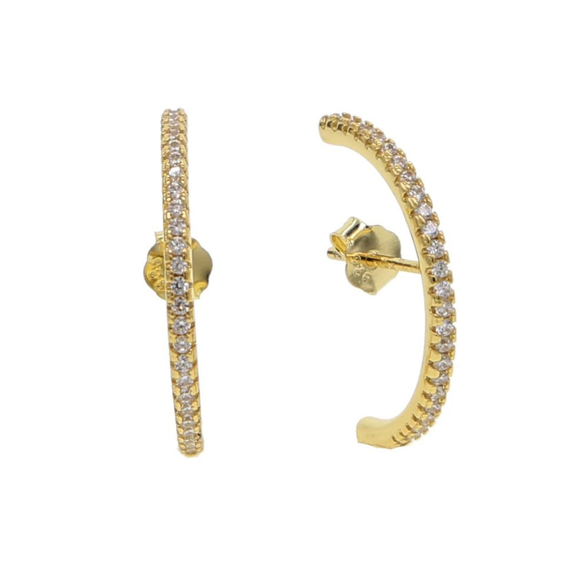 Layla Earlobe Hugger Earrings 925 Sterling Silver - The Songbird Collection 