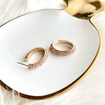 Stella Oblong Rhinestone Studded Earrings - LAST CHANCE / FINAL SALE-Earrings-The Songbird Collection