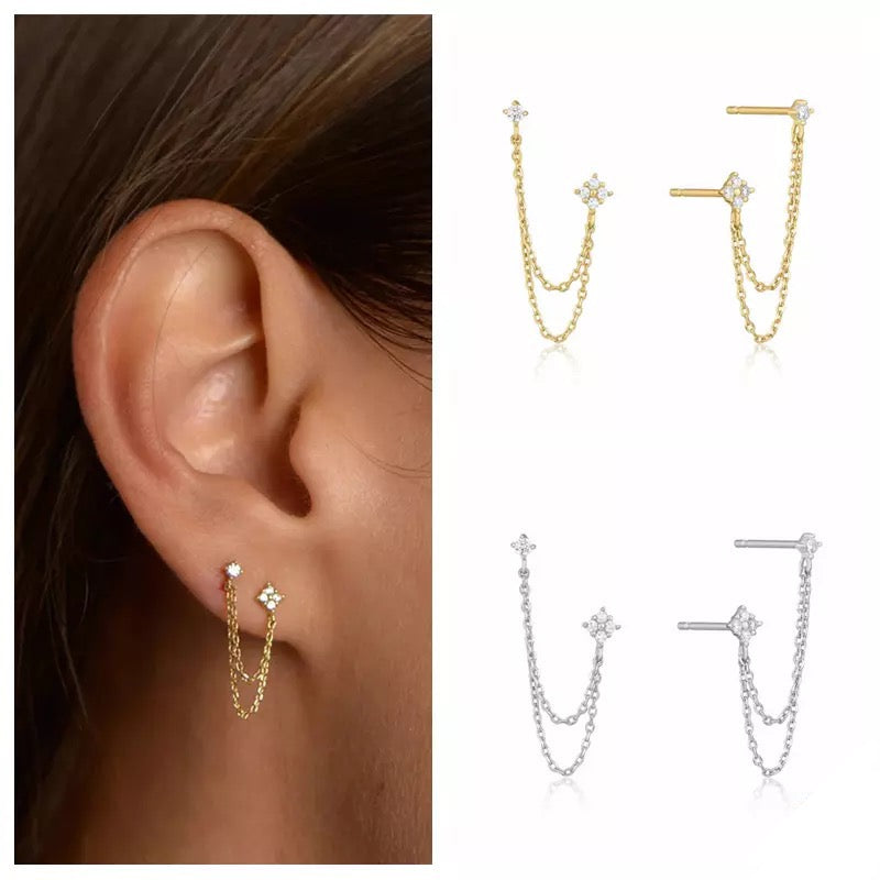 Ami Chain Link Earrings-Earrings-The Songbird Collection