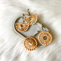 Playa Rica Wooden Statement Earrings - The Songbird Collection 