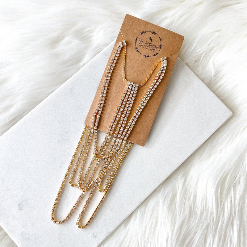Drippin Glam Rhinestone Leg Chain - The Songbird Collection 