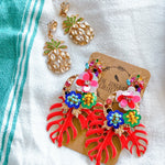 Caribbean Palm Leaf Earrings - 4 Colors LOW STOCK!! - The Songbird Collection 