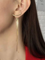 Aviyah Chain Ear Jackets-Earrings-The Songbird Collection