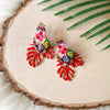Caribbean Palm Leaf Earrings - The Songbird Collection 