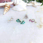 Paradise 6 Piece Earrings Set - 2 Styles with 925 Sterling Silver Needles - The Songbird Collection 