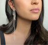 Renee Rhinestone Duster Ear Jacket Earrings-Earrings-The Songbird Collection
