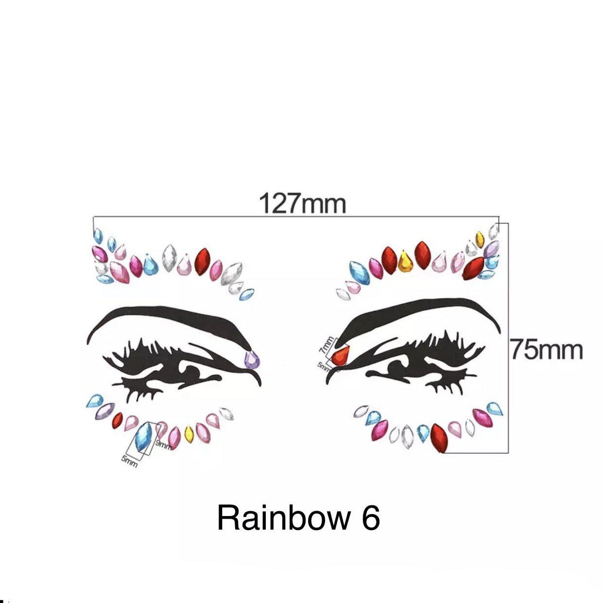 🌈 Rainbow Blast Face Gems 💎 8 Colorful Designs! - The Songbird Collection 