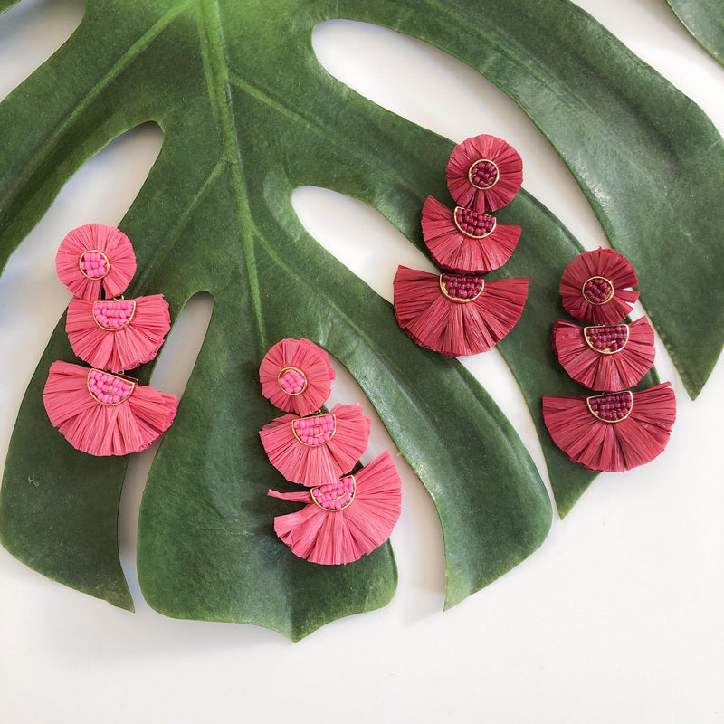 Bellini Raffia Statement Earrings - 10 Colors LOW STOCK! - The Songbird Collection 