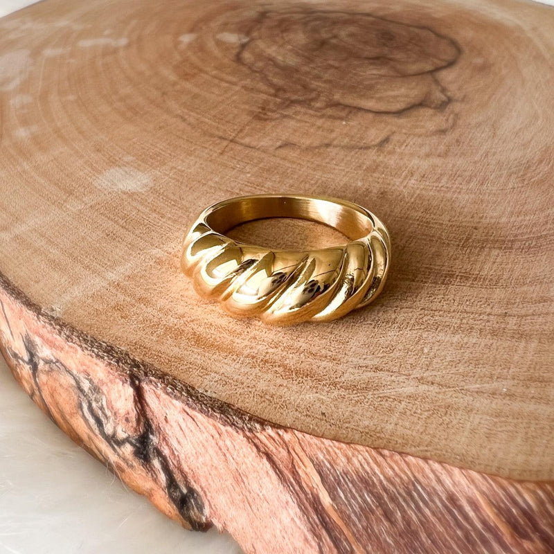 Emile Croissant Dome Ring-Rings-The Songbird Collection