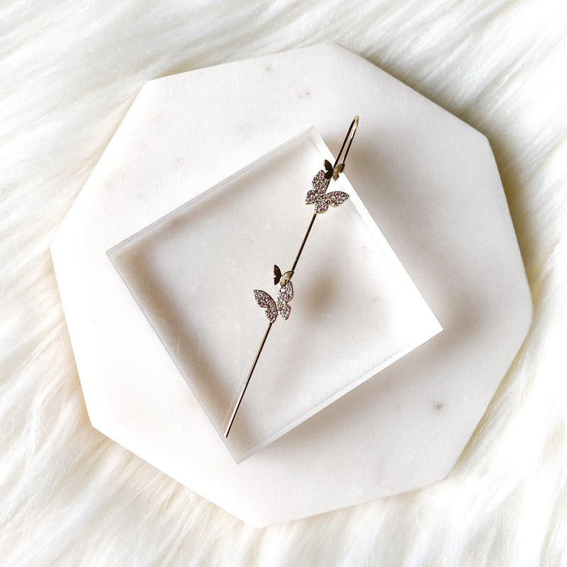 Mariposa Butterfly Ear Hook / Ear Cuff - 2 Styles-Earrings-The Songbird Collection