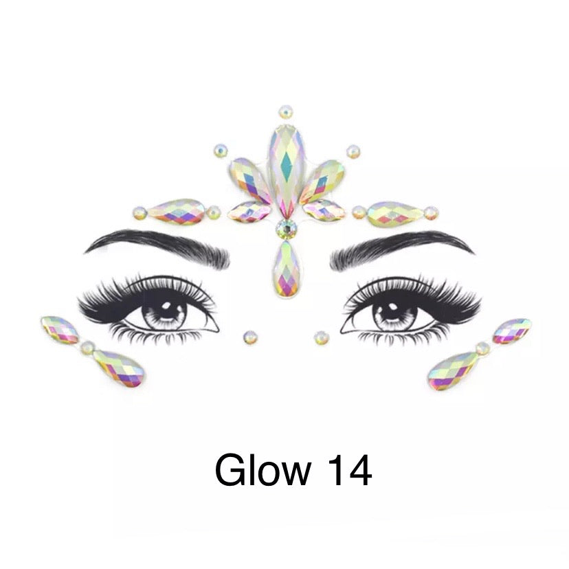 Glow in the Dark Face Gems - 14 NEW Designs for 2020! - The Songbird Collection 