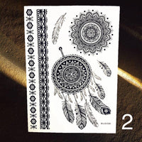 Bohemian Black Temporary Tattoos - 4 Designs! - The Songbird Collection 