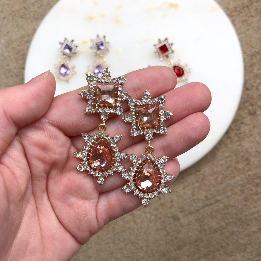 Anastasia Crystal Earrings - 3 Colors LOW STOCK! - The Songbird Collection 