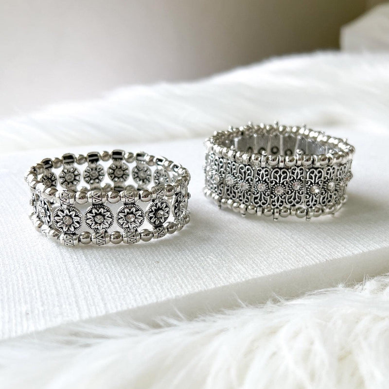 Priya Vintage Metal Bracelet - The Songbird Collection 