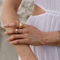 Starshine Chunky Dome Ring-Rings-The Songbird Collection