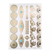 Metallic Temporary Tattoos - 6 STYLES! Feathers and Center Pieces - The Songbird Collection 