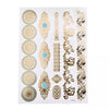 Metallic Temporary Tattoos - 6 STYLES! Feathers and Center Pieces - The Songbird Collection 