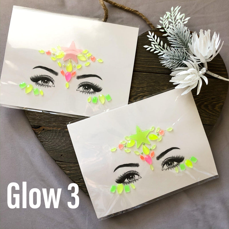 Glow in the Dark Face Gems - 14 NEW Designs for 2020! - The Songbird Collection 