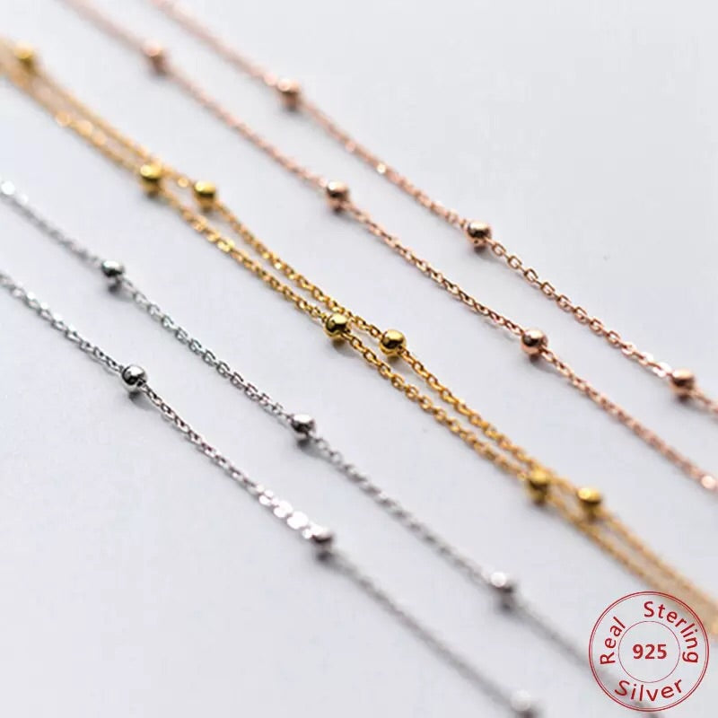 Satellite Beads 925 Sterling Silver Choker - The Songbird Collection 