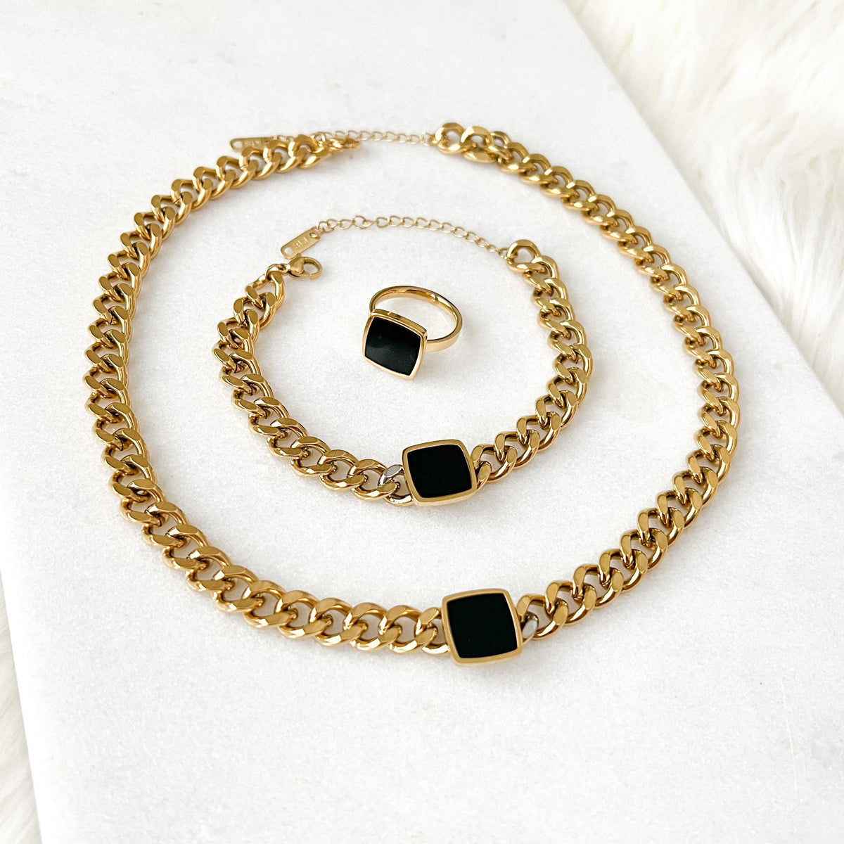 Nadia Chunky Chain Necklace-Necklaces-The Songbird Collection