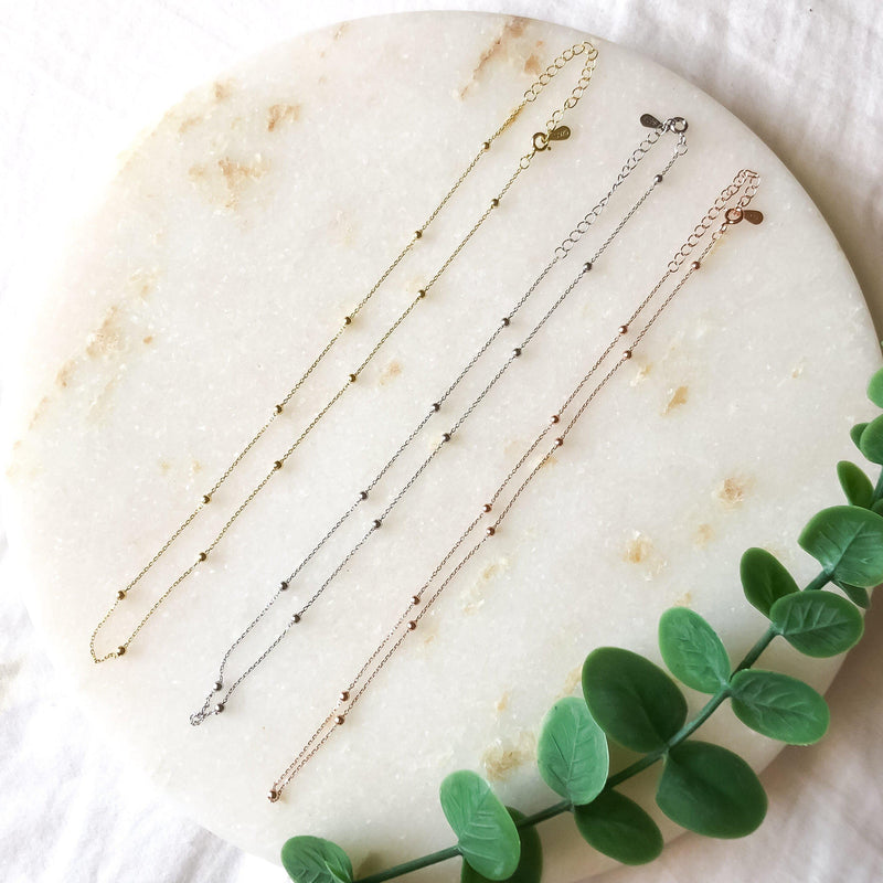 Satellite Beads 925 Sterling Silver Choker - The Songbird Collection 