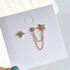 Star Chained Asymmetric Stud Earrings - 9 LEFT! - The Songbird Collection 