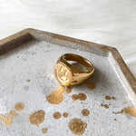 Be Happy Signet Ring-Rings-The Songbird Collection