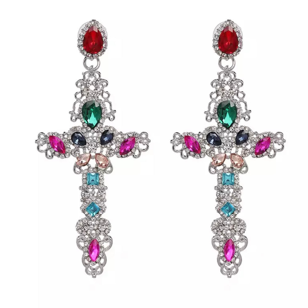 Ornate Silver + Colorful Gems - 2 LEFT