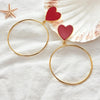 Red Heart Hoop Earrings - 2 Styles! - The Songbird Collection 