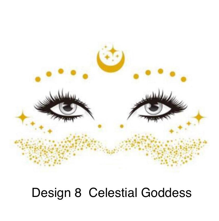 Metallic Face Temporary Tattoo Jewels - 11 Designs LOW STOCK!! - The Songbird Collection 