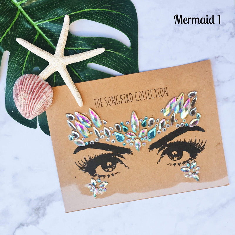 Mermaid Face Gems - 5 Designs! - The Songbird Collection 