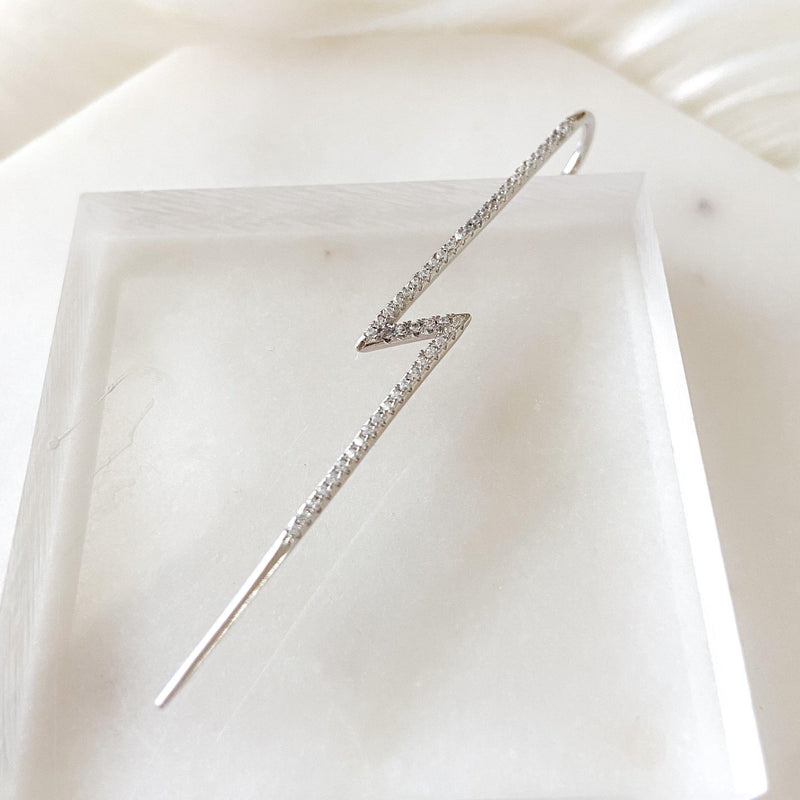 Lightning Ear Hook / Ear Cuff-Earrings-The Songbird Collection